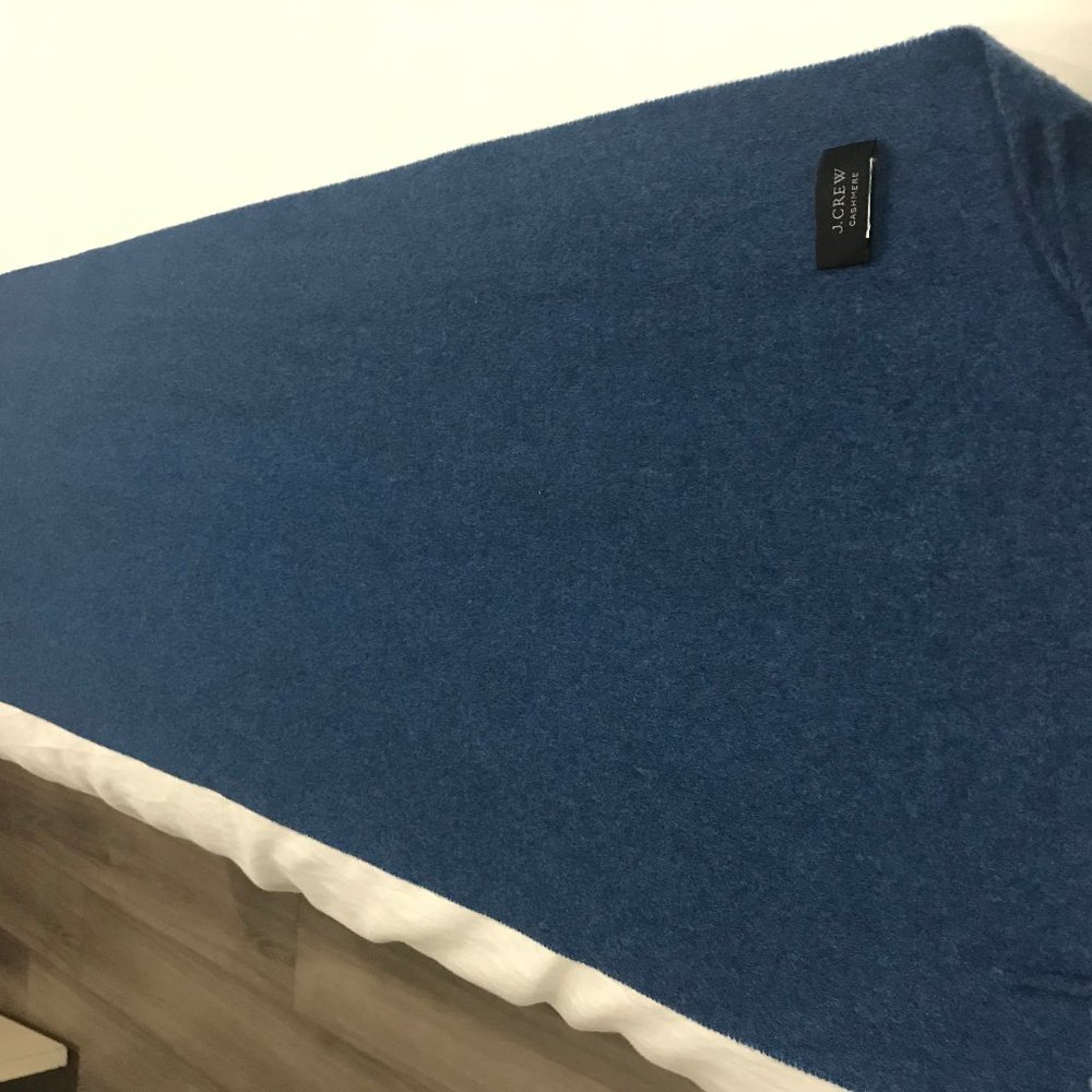 J. Crew Cashmere Scarf (Navy)
